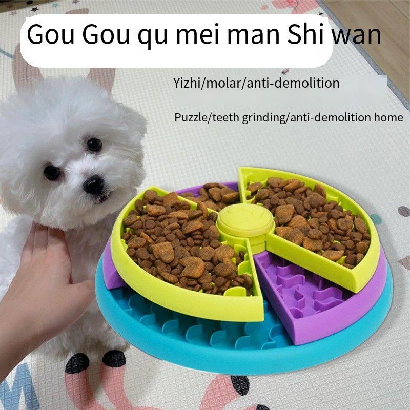 Slow Feeder Bowl - Sumptuous Anti-Choking Puzzle Feeder for pets - Woofcuties