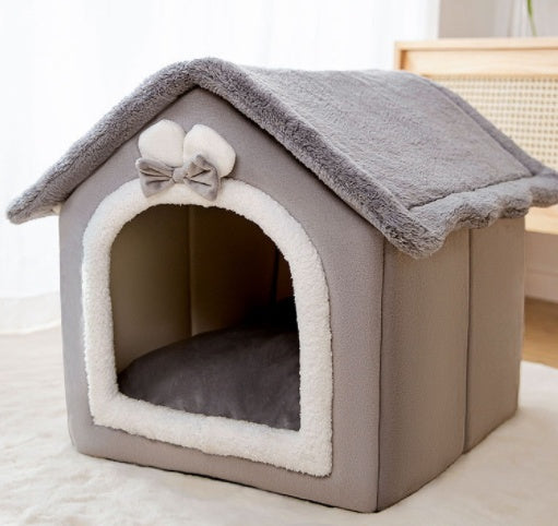 Foldable Pet House - Premium Winter Warm Bed for Dogs and Cats - Woofcuties