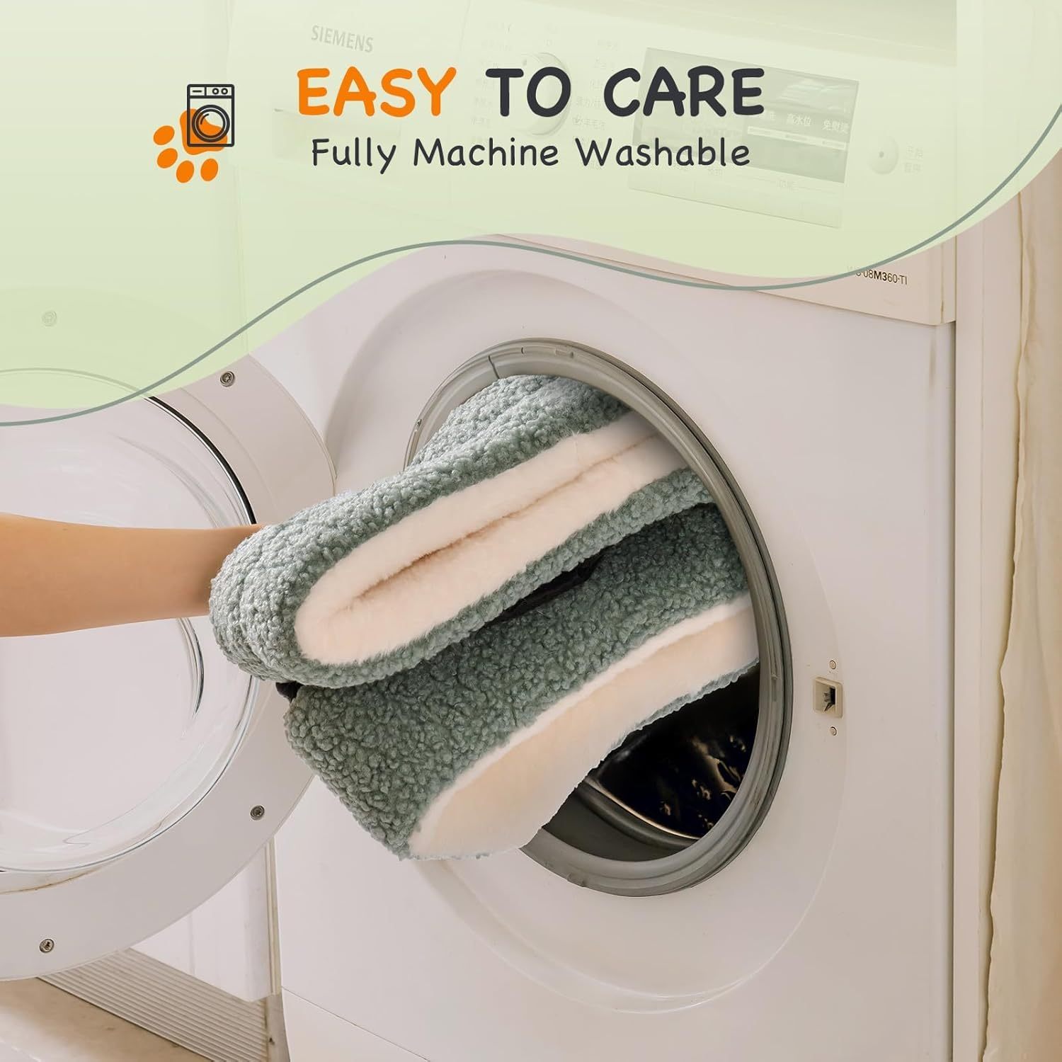 Washable Orthopedic Pet Bed - 23x23x7 Inch Round Plush Bed for Cats and Small Dogs - Woofcuties